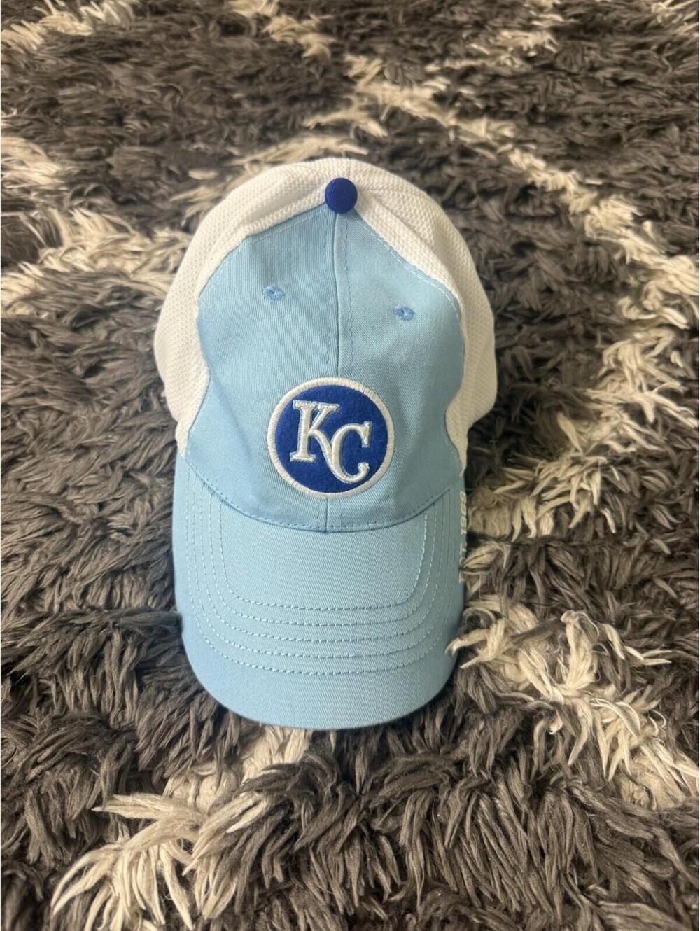 Kansas City Royals Hat Cap BDA Blue White Mesh Trucker Baseball MLB